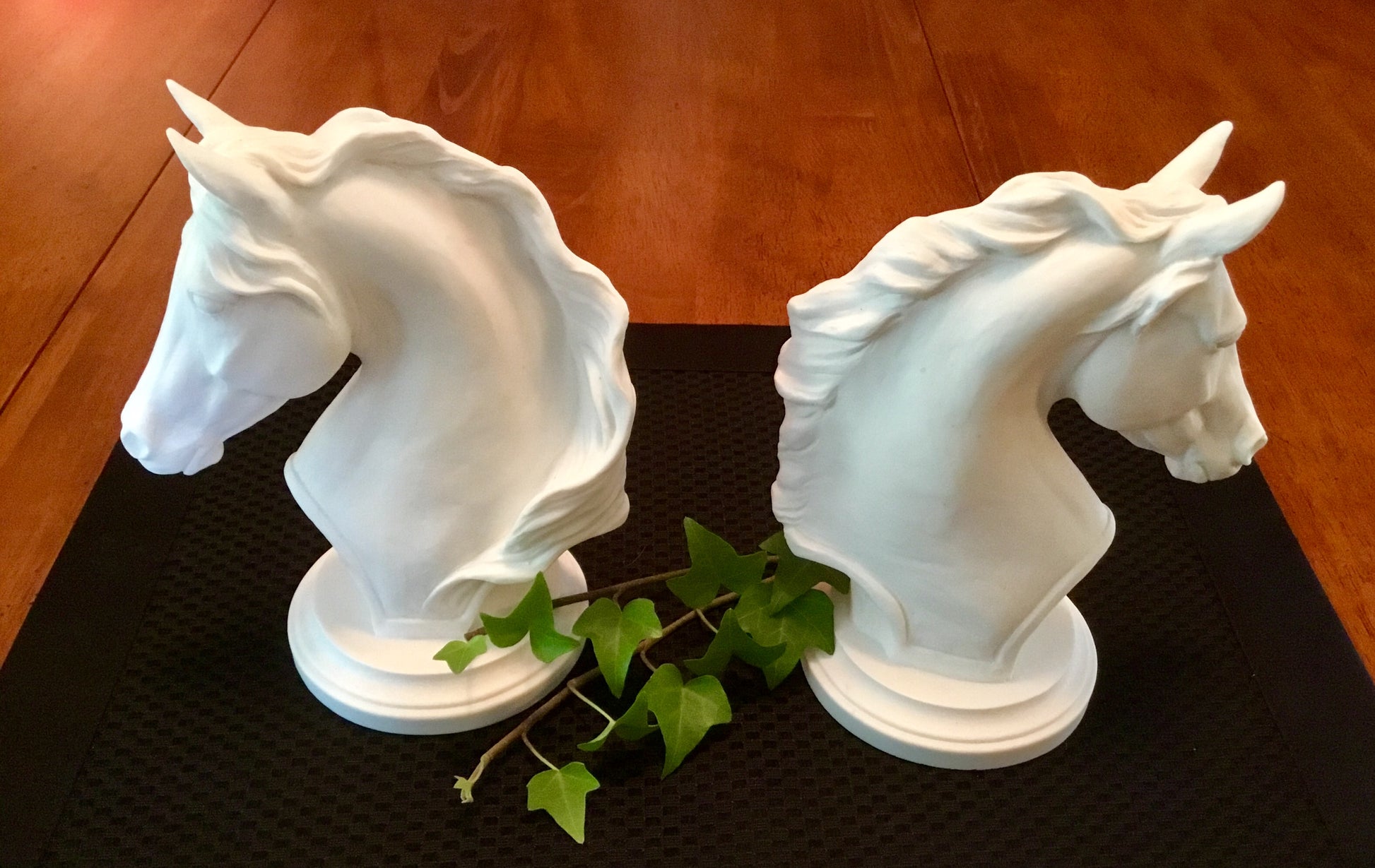 small horse head sculpture cast marble